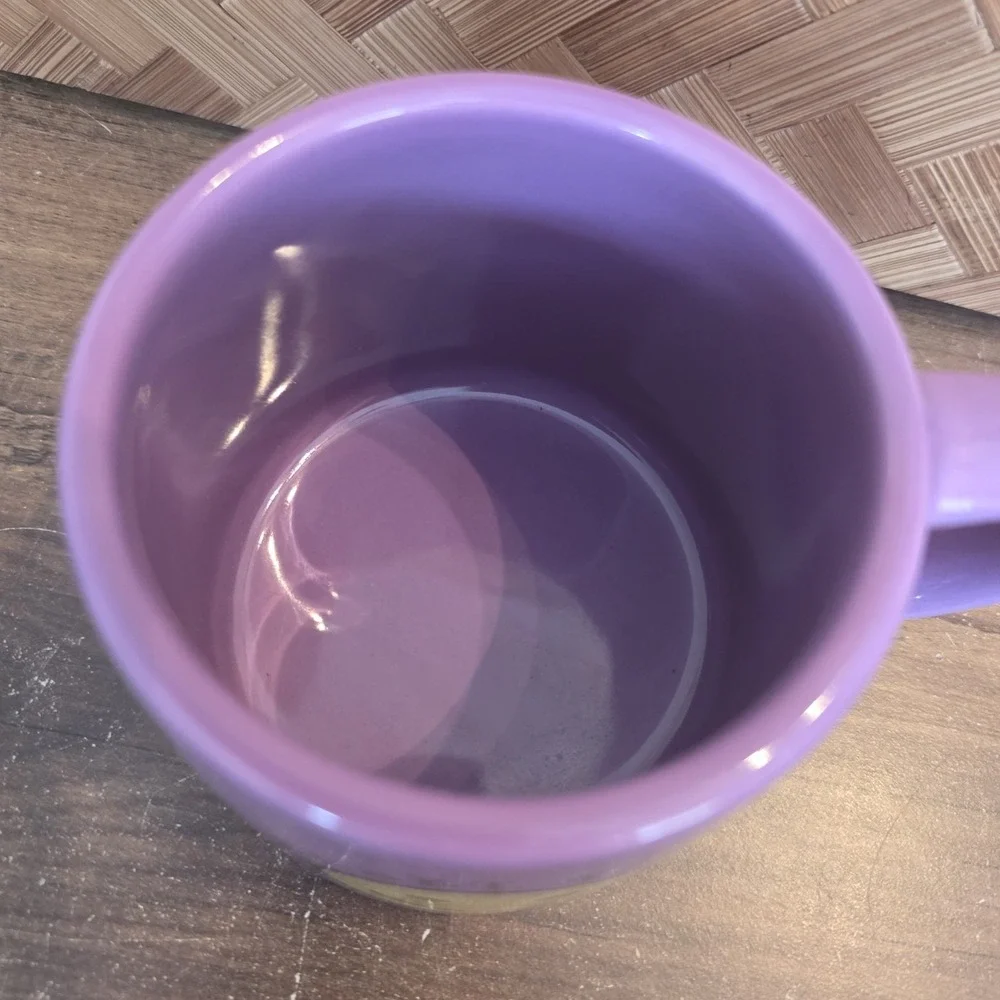 It's An Add To Cart Kind Of‎ Day Mug & Saucer Purple & Yellow Smiley Face